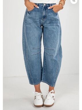 LOVE SOHO BARREL DENIM BLUE JEANS SZ 7 JR